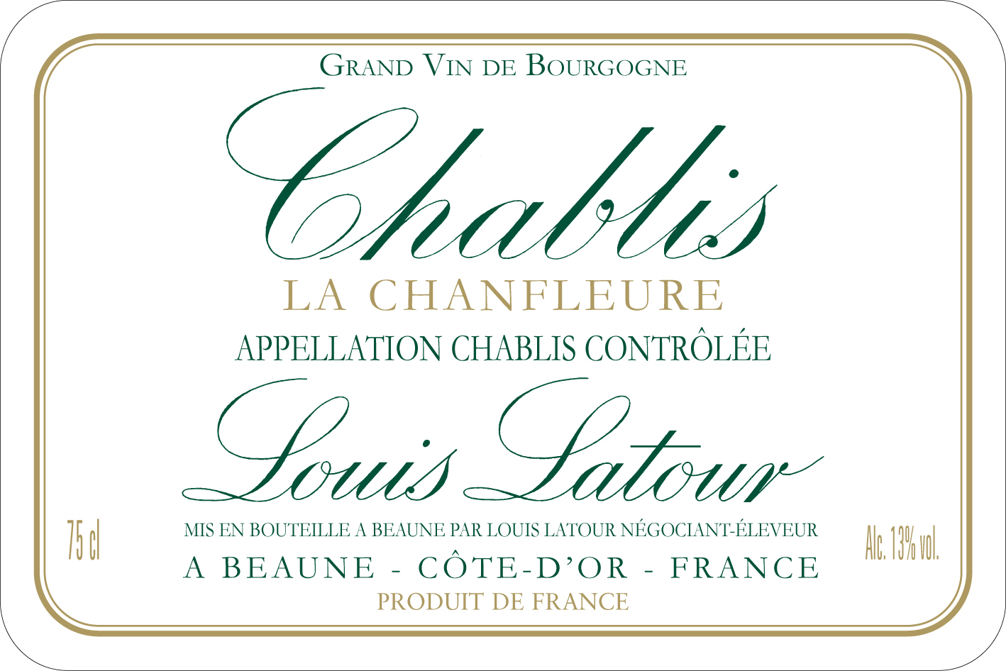 Réf.n°405 Ancienne Etiquette Vin de Bourgogne Blason Chablis Village 