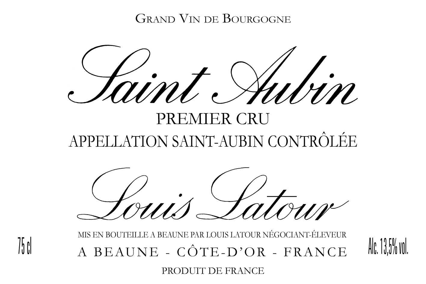 Saint Aubin 1er Cru 2015 Maison Louis Latour