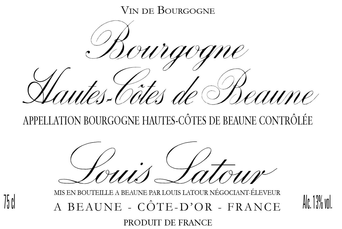 Bourgogne Hautes-Côtes de Beaune Rouge 2020 - Maison Louis Latour