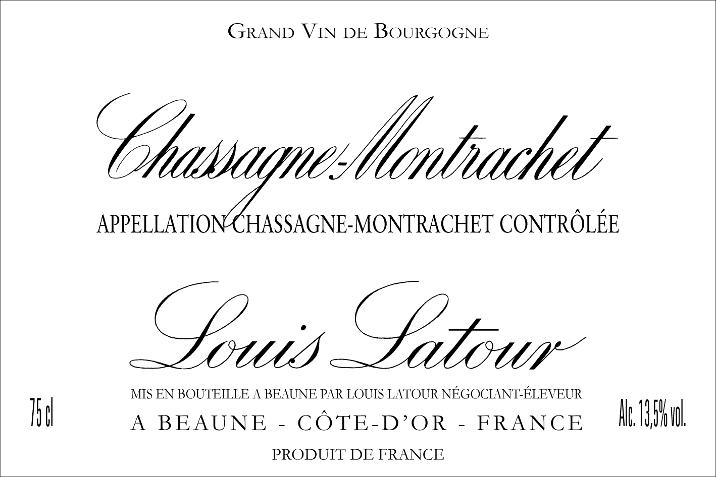Chassagne Montrachet Blanc 2008 Maison Louis Latour