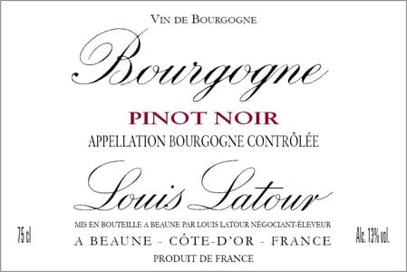 Bourgogne Pinot Noir - Maison Louis Latour